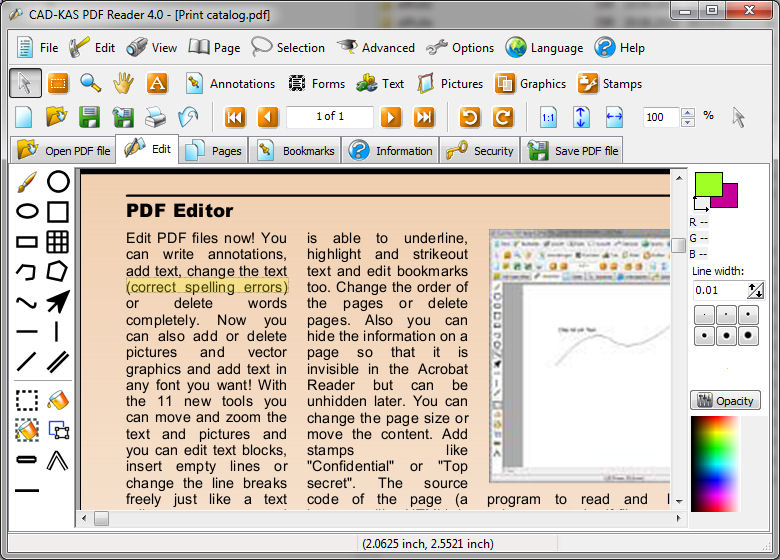 PDF Reader screen shot