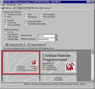 Screenshot von Visitenkarten-Designer 3.5 - Das Original seit 1998.